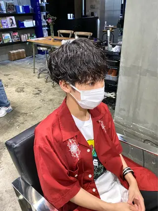 ショート パーマ メンズ Agu hair lore沼館店所属・八戸パーマ/メンズパ ーマ/シンゴ。のヘアスタイル