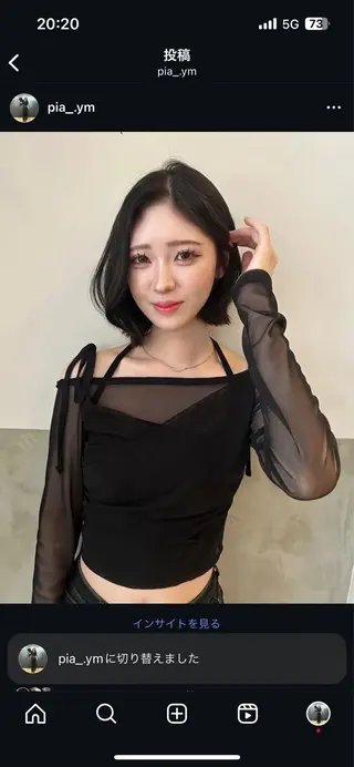 ミディアム やまだ とものヘアスタイル