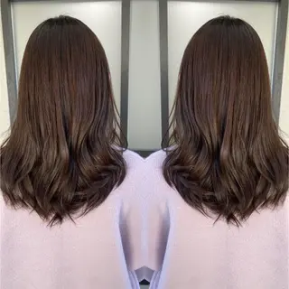 セミロング カラー tocca 💜石田愛結💜のヘアスタイル