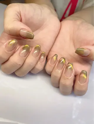 セミロング ネイル 長さ出し専門 nynaのネイルデザイン