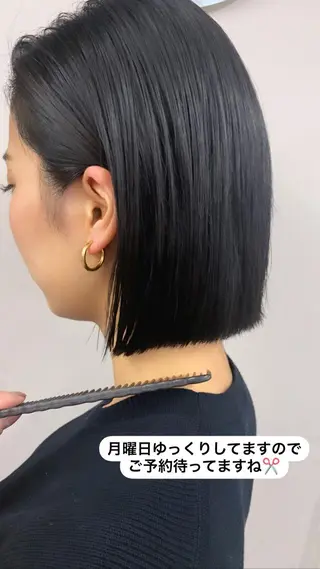 ショート カラー パーマ/ボブ/ レイヤー/豊浦翔太のヘアスタイル