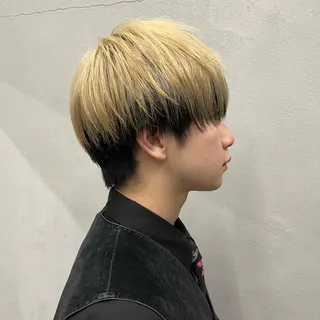 ショート メンズ 🌱小顔魅せカット 透明感カラー/泉綺のヘアスタイル