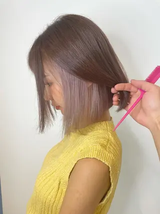 セミロング カラー matiz マティス 表参道所属・💙アンブレラカラー 髪質改善 丸尾】のヘアスタイル