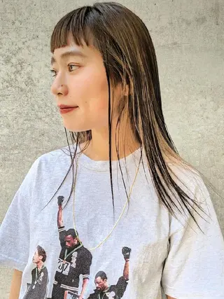 ロング カラー ヘアアレンジ 南堀江 möwen ( メーヴェ )所属・mowen RUIのヘアスタイル