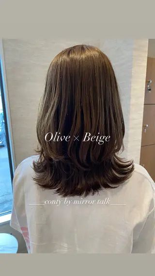 ミディアム 森 千風優のヘアスタイル