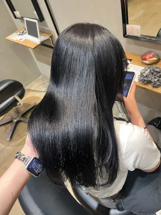 ロング カラー ヘアアレンジ みわ/博多 ブリーチ/メンズヘアのヘアスタイル