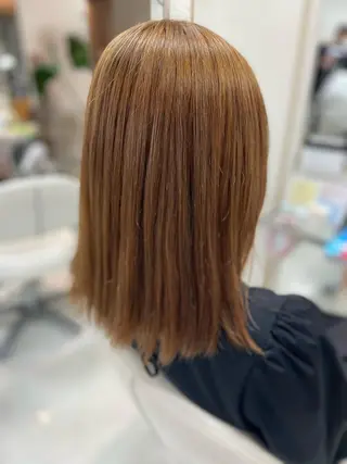 ミディアム カラー 菊地 美憂のヘアスタイル