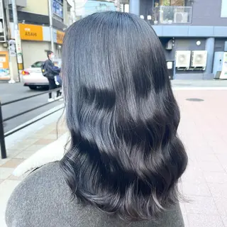 ミディアム カラー 🔵暗髪 特化🔵 梅田・増田のヘアスタイル