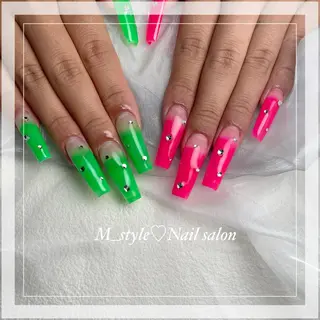 ロング ネイル 下妻市ﾈｲﾙｻﾛﾝ M_styleのネイルデザイン