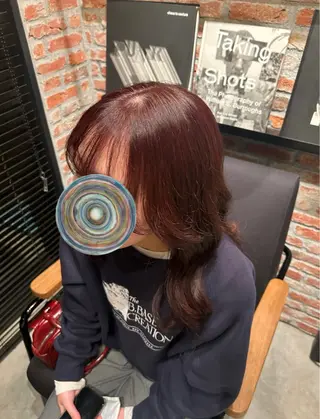 カラー organic+atelier所属・りお ブリーチカラーのヘアスタイル