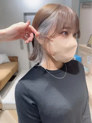 ミディアム カラー ヘアアレンジ Lond jeloud 名古屋所属・髪質改善 の達人/杉原碧仁のヘアスタイル