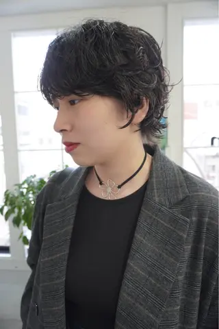 ショート カラー パーマ レイヤー／似合わせ TAKUYAのヘアスタイル