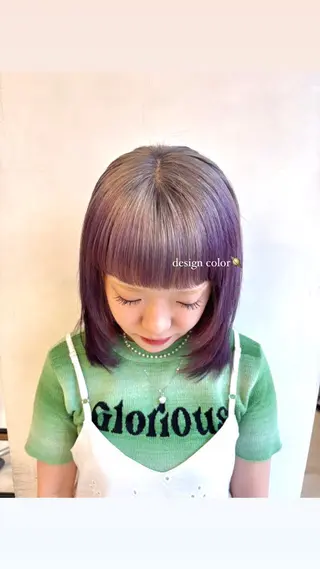 ミディアム カラー ふるやま あいか🎀のヘアスタイル