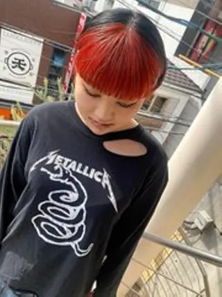 カラー ミディアム qiieダブルカラー イルミナカラーのヘアスタイル