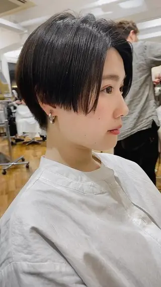 ショート カラー 山下夕月 ショート🫧ボブのヘアスタイル