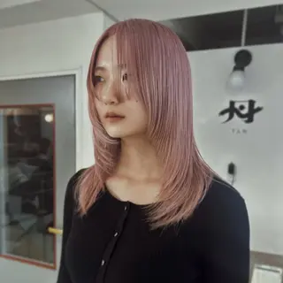 ショート カラー スミレ／透明感カラー ／高円寺美容室のヘアスタイル