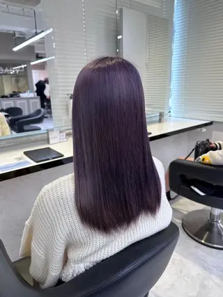 カラー 暗め透明感カラー🤍 トレンドスタイル🤍のヘアスタイル