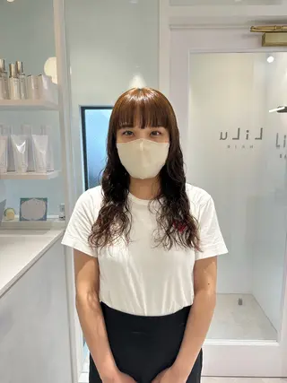 セミロング カラー パーマ お洒落パーマ/ 艶カラー/michiのヘアスタイル