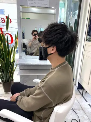 ショート ヘアアレンジ メンズ メンズパーマ 特化中澤のヘアスタイル