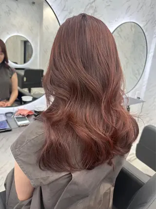 セミロング カラー 韓国艶カラー 🇰🇷💎MIUのヘアスタイル