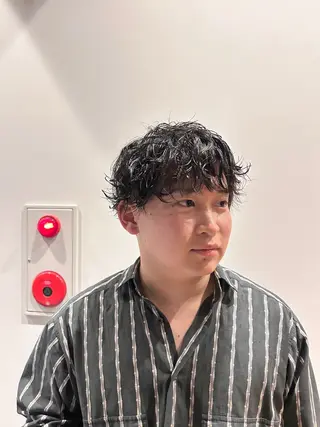 パーマ メンズ 阪田 真奈未のヘアスタイル