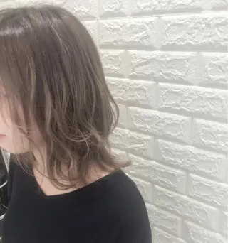 ミディアム カラー ナガイ ユウキのヘアスタイル