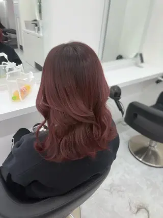 ロング カラー パーマ ヘアアレンジ メンズ キッズ ♥️韓国ヘア レイヤー♥️ゆりのヘアスタイル