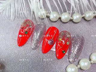 ネイル ネイルサロンAiri 長さ出し·シンプルのネイルデザイン