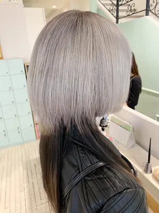 ミディアム 🍀ケアブリーチ カラー🍀坂井のヘアスタイル