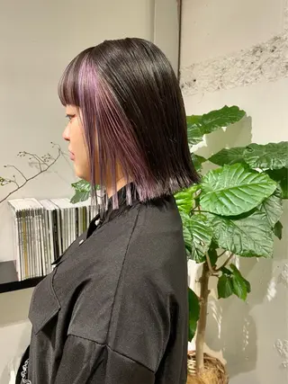 ミディアム ウルフ/似合わせ レイヤー/RIHOのヘアスタイル