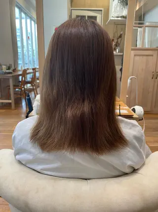 ミディアム パーマ 暖色カラー/似合わせ カット/名古屋/辻のヘアスタイル