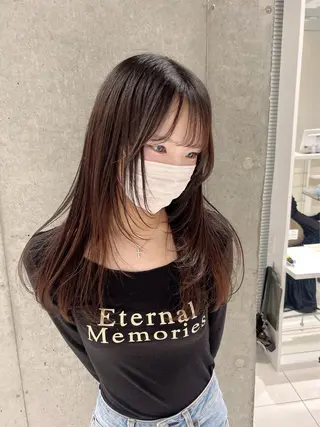 セミロング りおな/エクステ /ミルクティーカラーのヘアスタイル