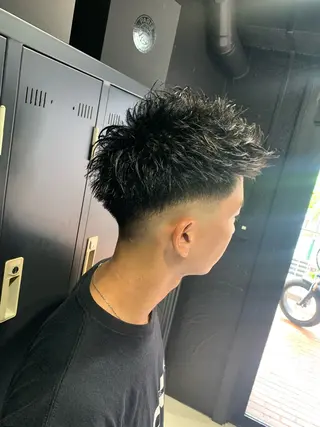 ショート メンズ メンズパーマ/難波/ 心斎橋　室園亮佑のヘアスタイル