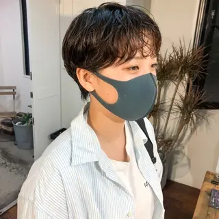 ショート パーマ 水野 雪 /パーマ/暖色カラーのヘアスタイル