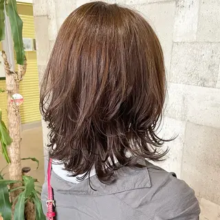 ミディアム ナチュラルヘア 🌱/久留米/あまのヘアスタイル