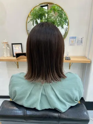 ミディアム カラー 田中 あやなのヘアスタイル