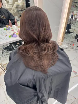 セミロング カラー 栄美容師 ケントのヘアスタイル
