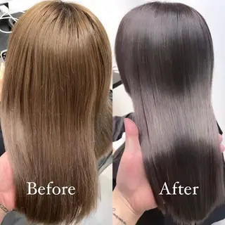 セミロング 艶髪カラー✨ misaki .のヘアスタイル