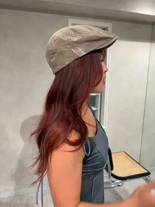 カラー mao 暖色 海外風カラー🌿❤️のヘアスタイル