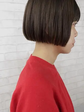 ショート SALON WORK STATION所属・ボブ♡柔らかいカラー 實松栞理のヘアスタイル