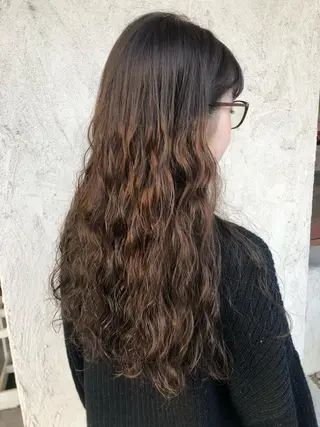 ロング パーマ merc. 福田茜のヘアスタイル