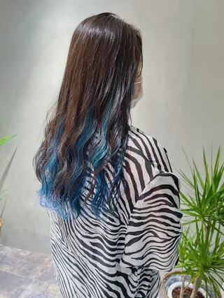 セミロング ハイトーンカラー RYUのヘアスタイル