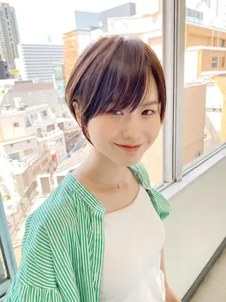 ショート カラー lab.by ioe中崎店所属・中北篤志 ショートボブのヘアスタイル