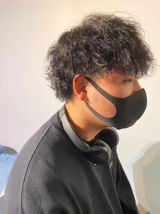 ミディアム パーマ メンズ 🔹YUTA🔹 メンズパーマのヘアスタイル
