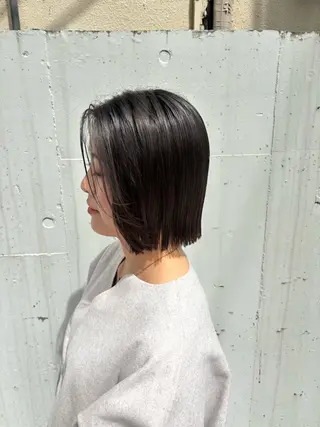 ミディアム 水原波津輝/ボブ /ニュアンスパーマのヘアスタイル