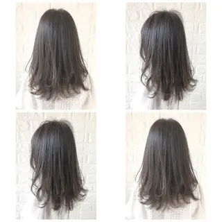 セミロング カラー KIZU 髪質改善 オカルト怪談のヘアスタイル