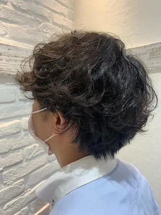 ショート パーマ メンズ Gisel みらののヘアスタイル