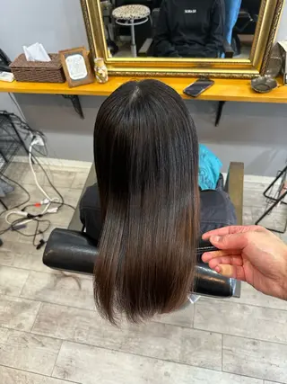 セミロング カラー 渡辺俊介 暗髪カラー /美髪矯正/髪質改善のヘアスタイル