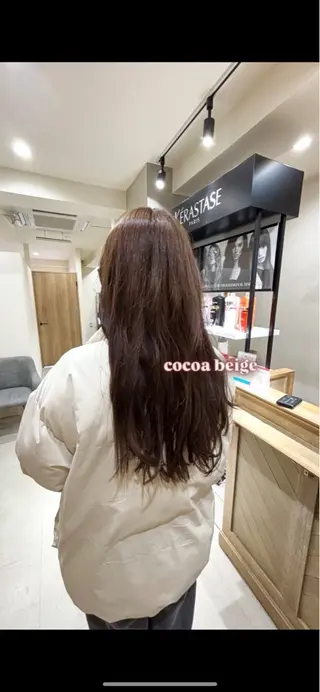 カラー 垢抜けナチュラル🧸 柔らかベージュ🫖のヘアスタイル