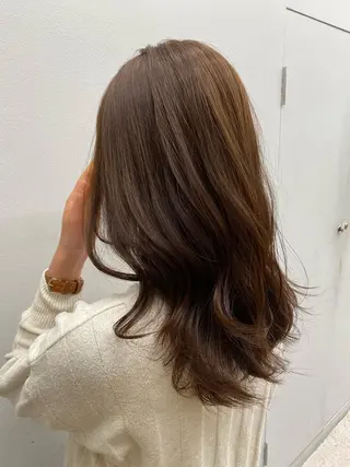 セミロング 韓国ネイル🤍 イワサキ　リコ🍒のマツエク・マツパデザイン